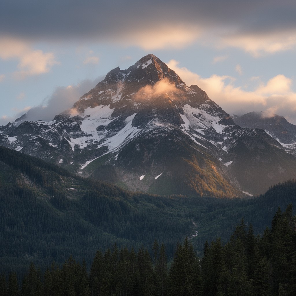 AI-generated illustration of Mount Olympus National Monument