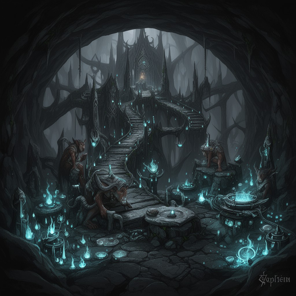 AI-generated illustration of Svartalfheim