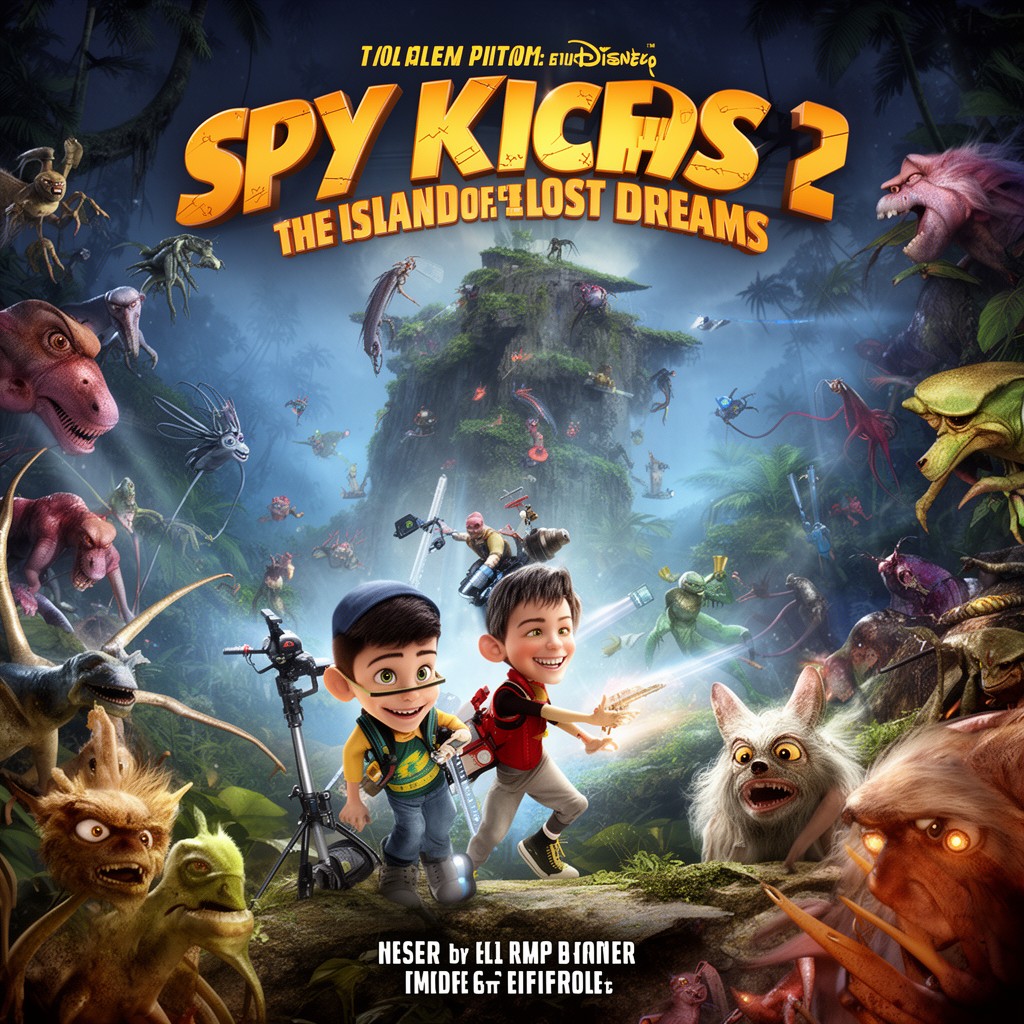 AI-generated illustration of Spy Kids 2: The Island of Lost Dreams