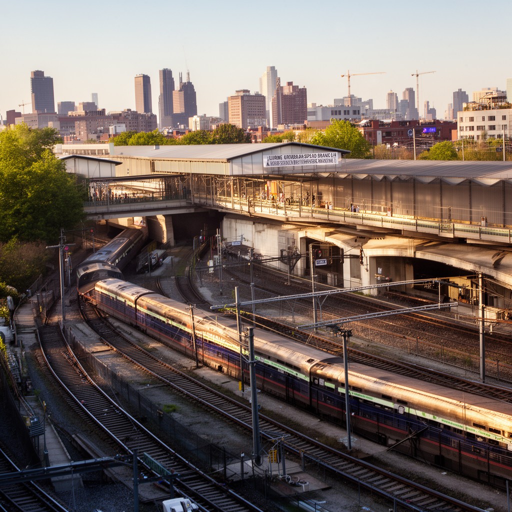 AI-generated illustration of LIRR Hempstead Branch
