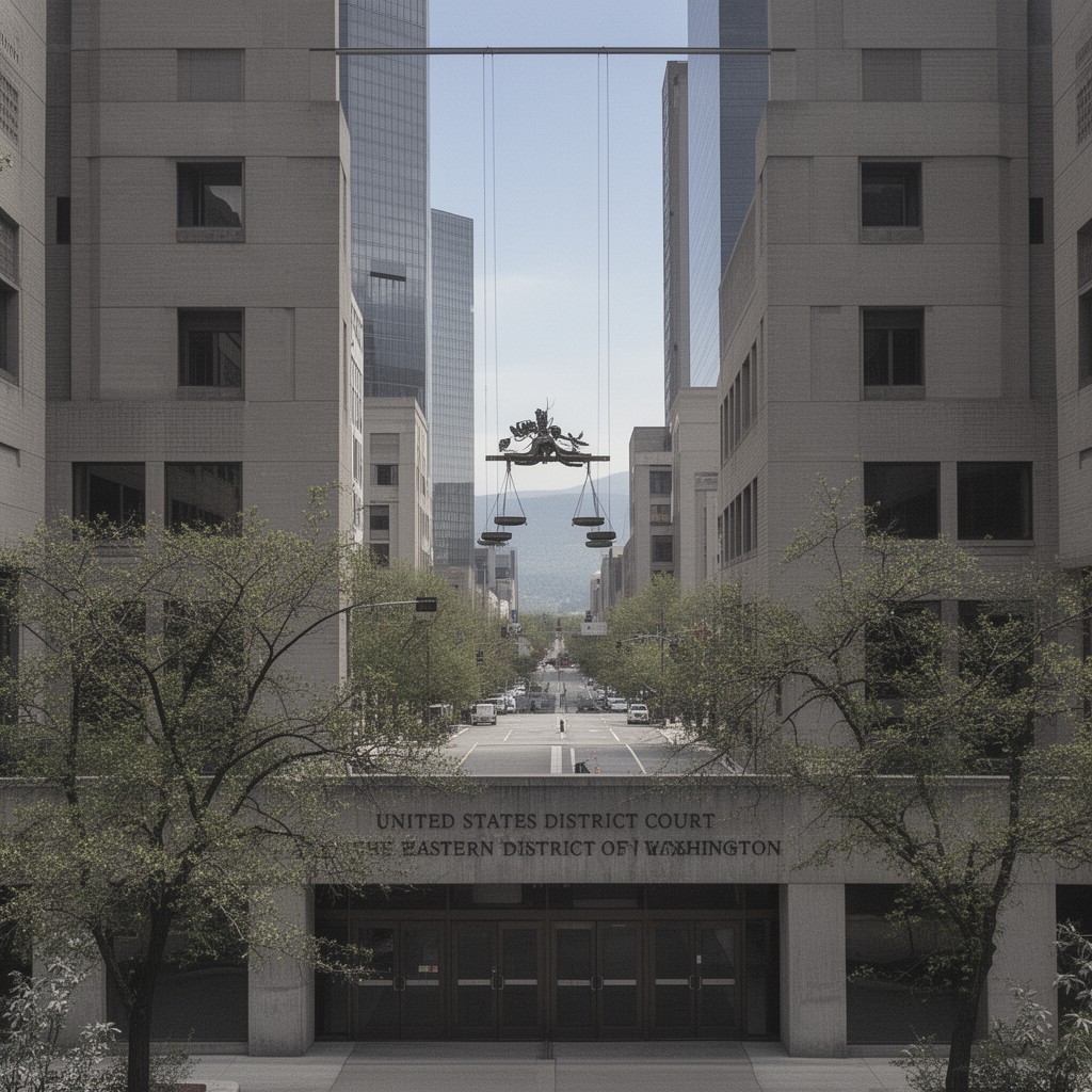 AI-generated illustration of United States District Court for the Eastern District of Washington