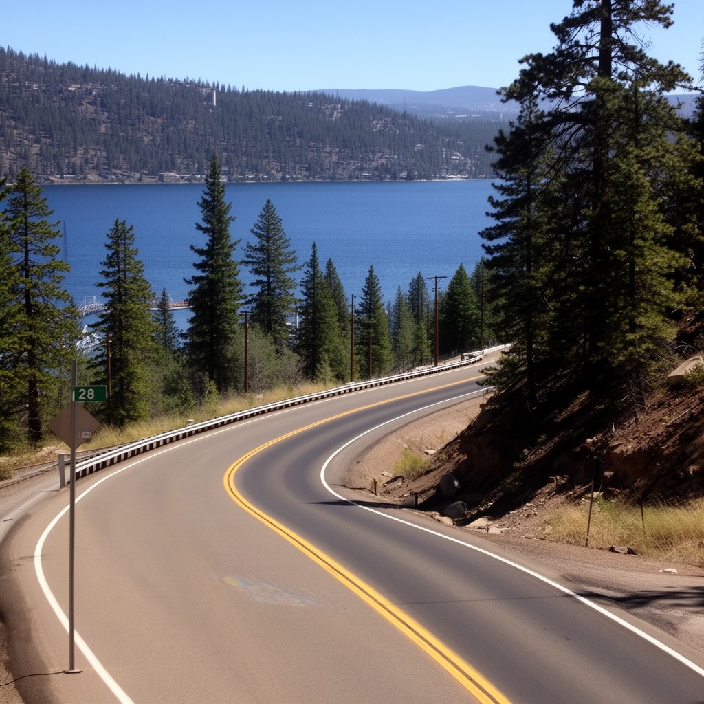 AI-generated illustration of California State Route 28