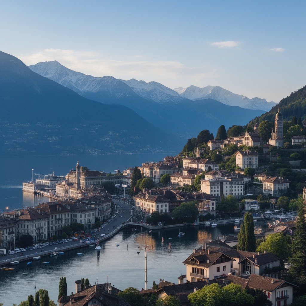 AI-generated illustration of Nyon