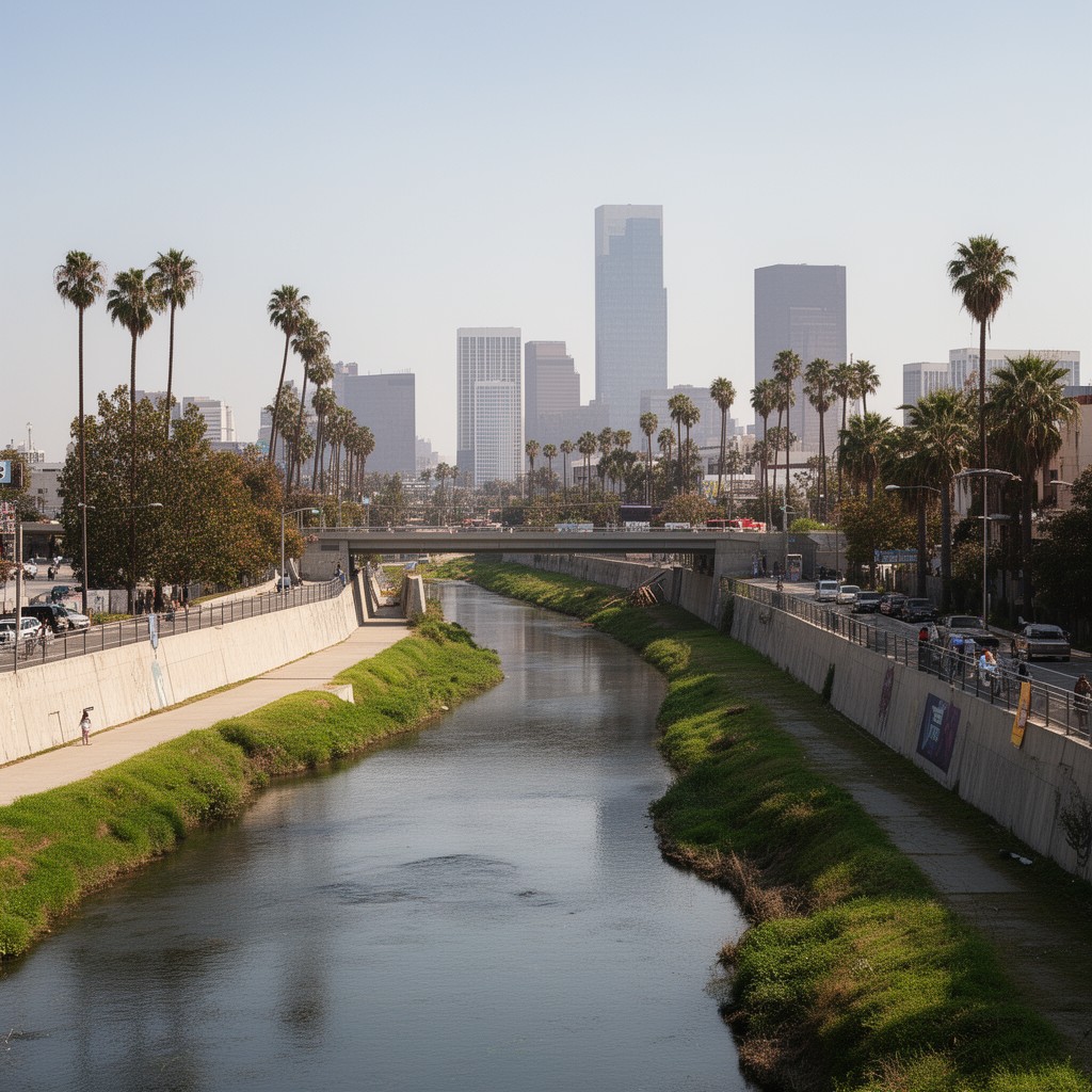 AI-generated illustration of Los Angeles River