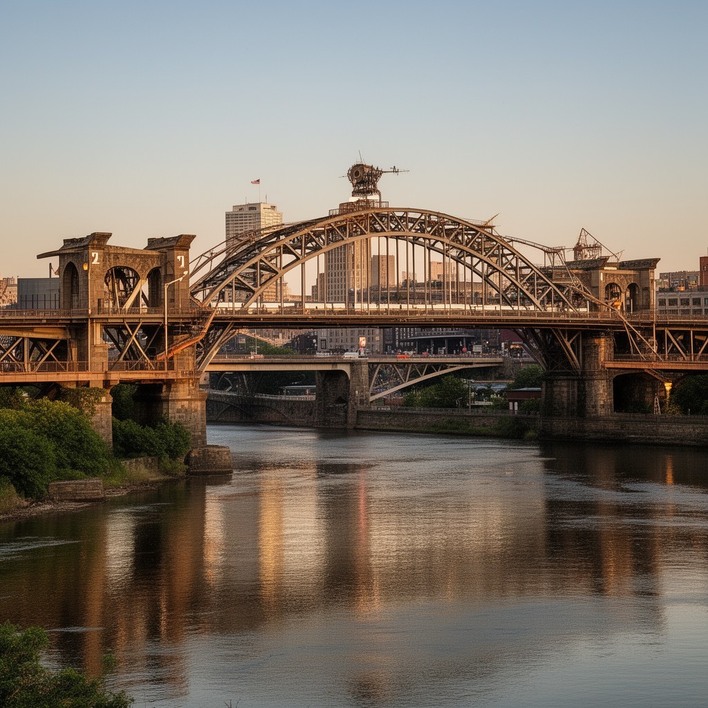 AI-generated illustration of Panhandle Bridge at Pittsburgh