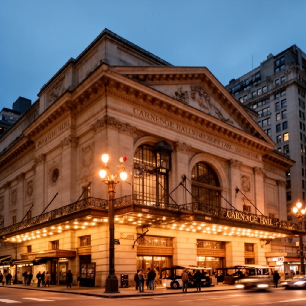 AI-generated illustration of Carnegie Hall