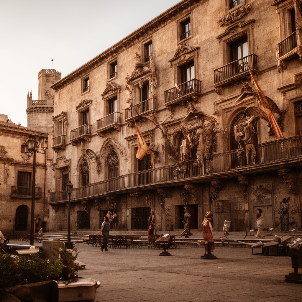 AI-generated illustration of Consell de Cent of Barcelona