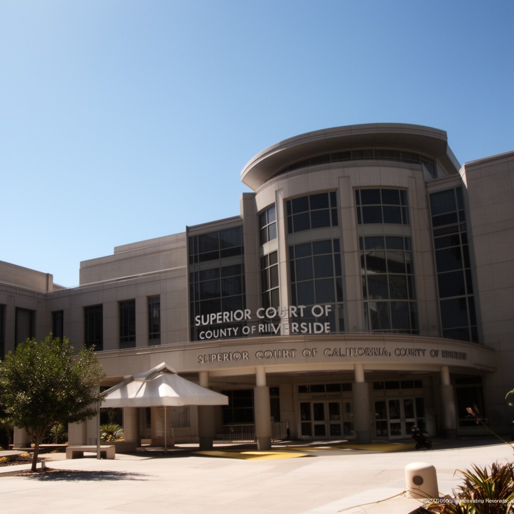 AI-generated illustration of Superior Court of California, County of Riverside