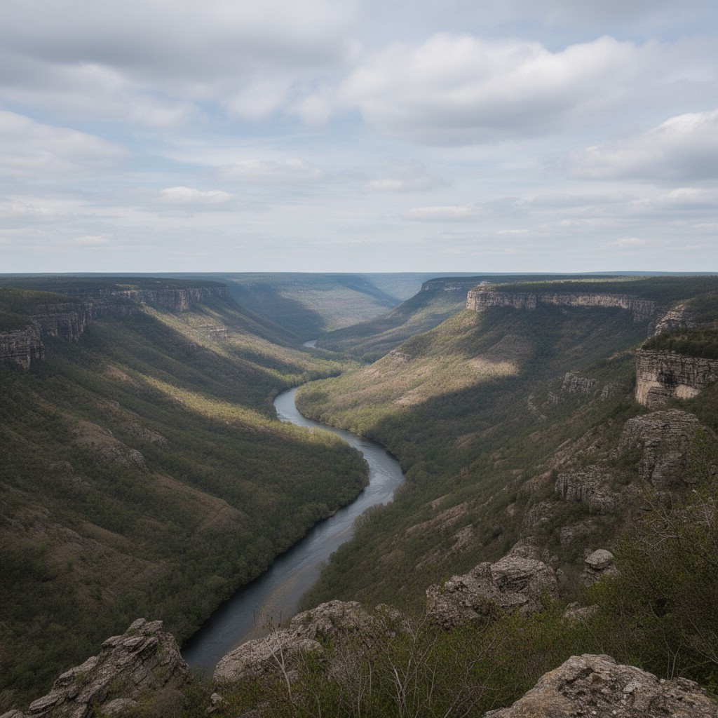 AI-generated illustration of Driftless Area