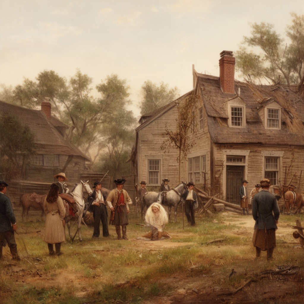 AI-generated illustration of Colonial America