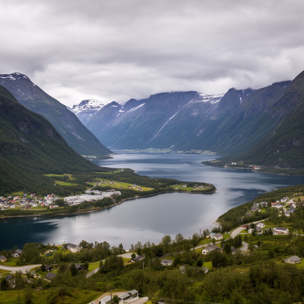 AI-generated illustration of Nordfjord