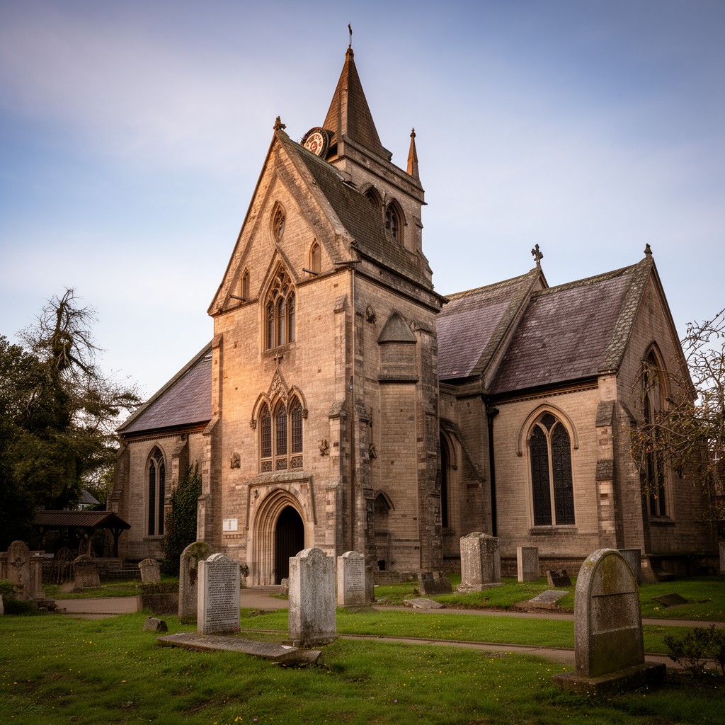 AI-generated illustration of Ewell Parish Church of St Mary the Virgin