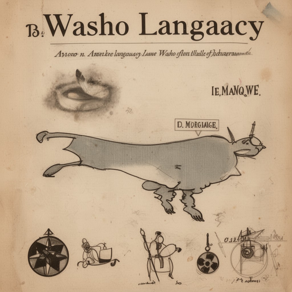 AI-generated illustration of Washo language