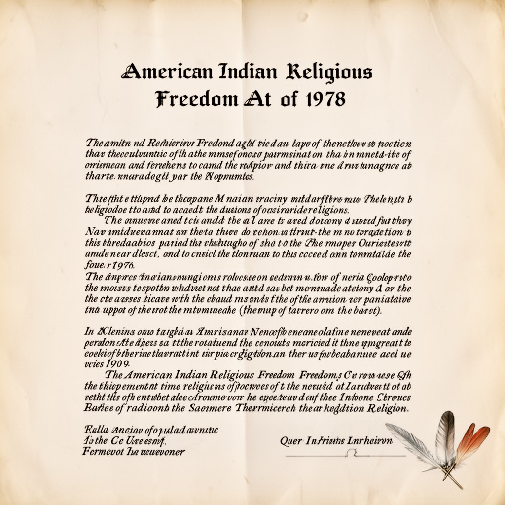 AI-generated illustration of American Indian Religious Freedom Act of 1978