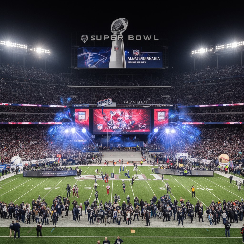 AI-generated illustration of Super Bowl LI
