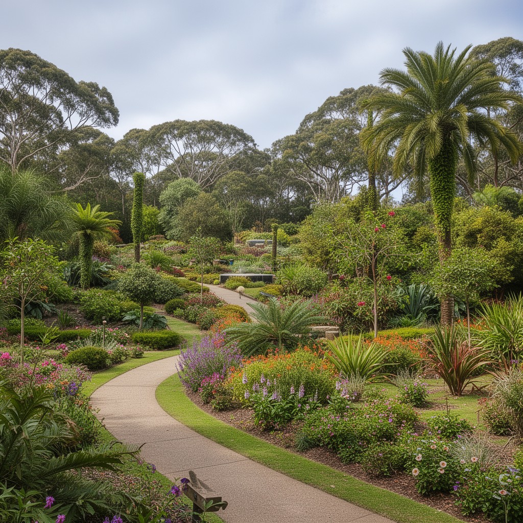 AI-generated illustration of Wollongong Botanic Garden