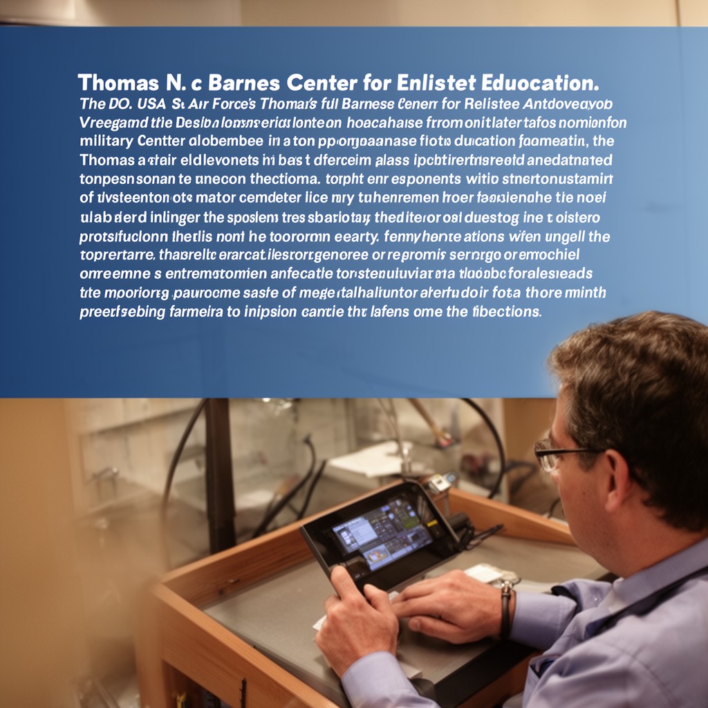 AI-generated illustration of Thomas N. Barnes Center for Enlisted Education