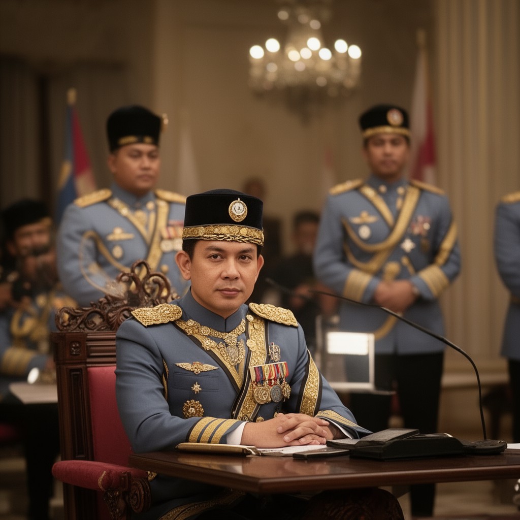 AI-generated illustration of Hassanal Bolkiah