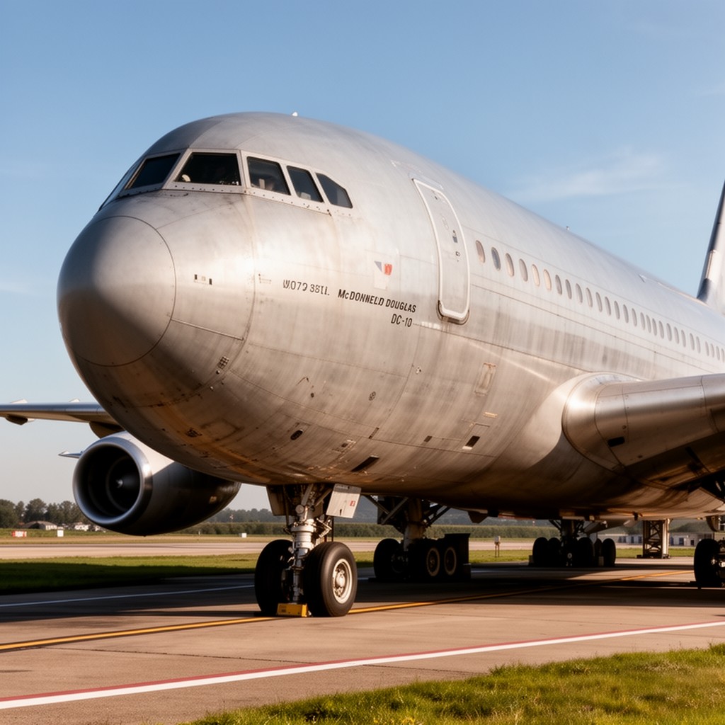 AI-generated illustration of McDonnell Douglas DC-10 nose section