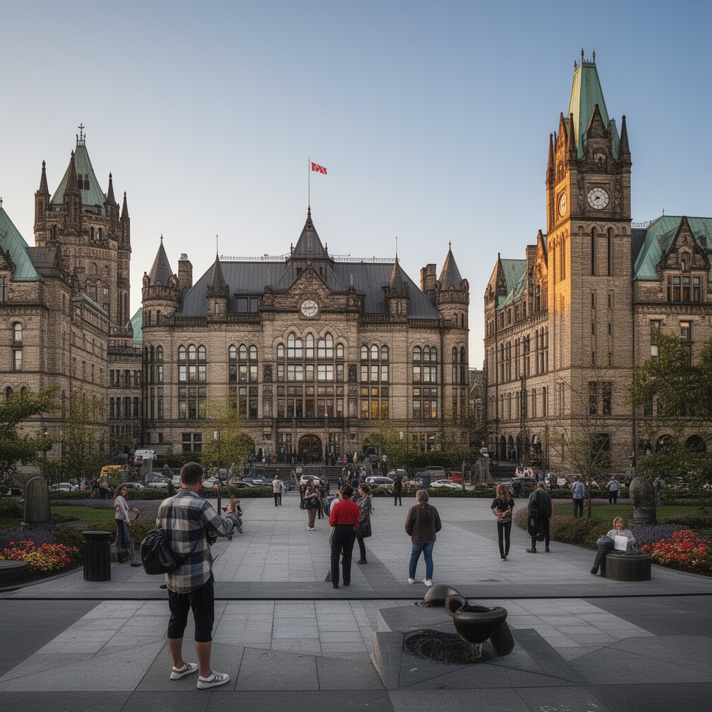 AI-generated illustration of Dominion Public Buildings in Canada