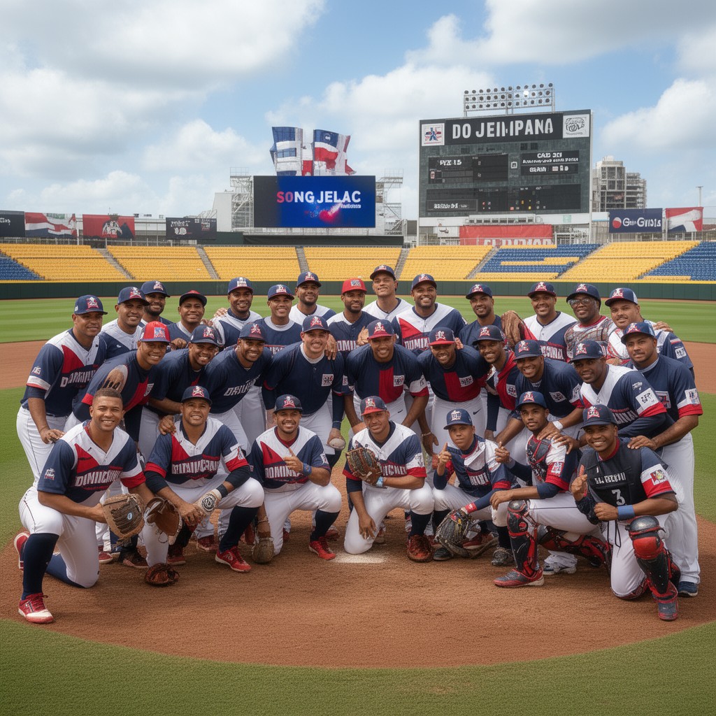 AI-generated illustration of Dominican Republic national baseball team