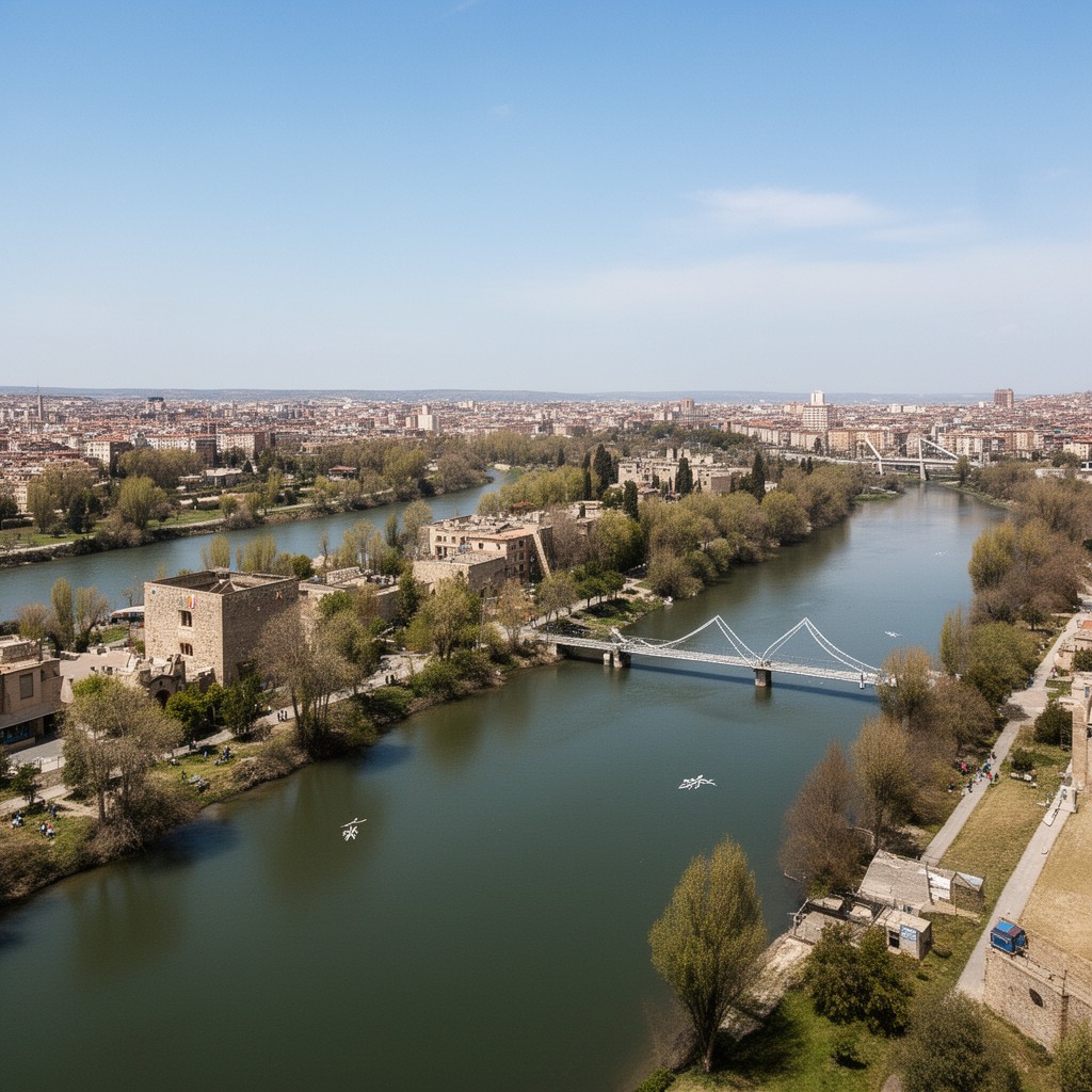 AI-generated illustration of Pisuerga River