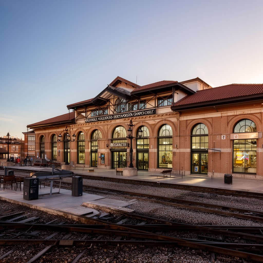 AI-generated illustration of Valladolid-Campo Grande railway station