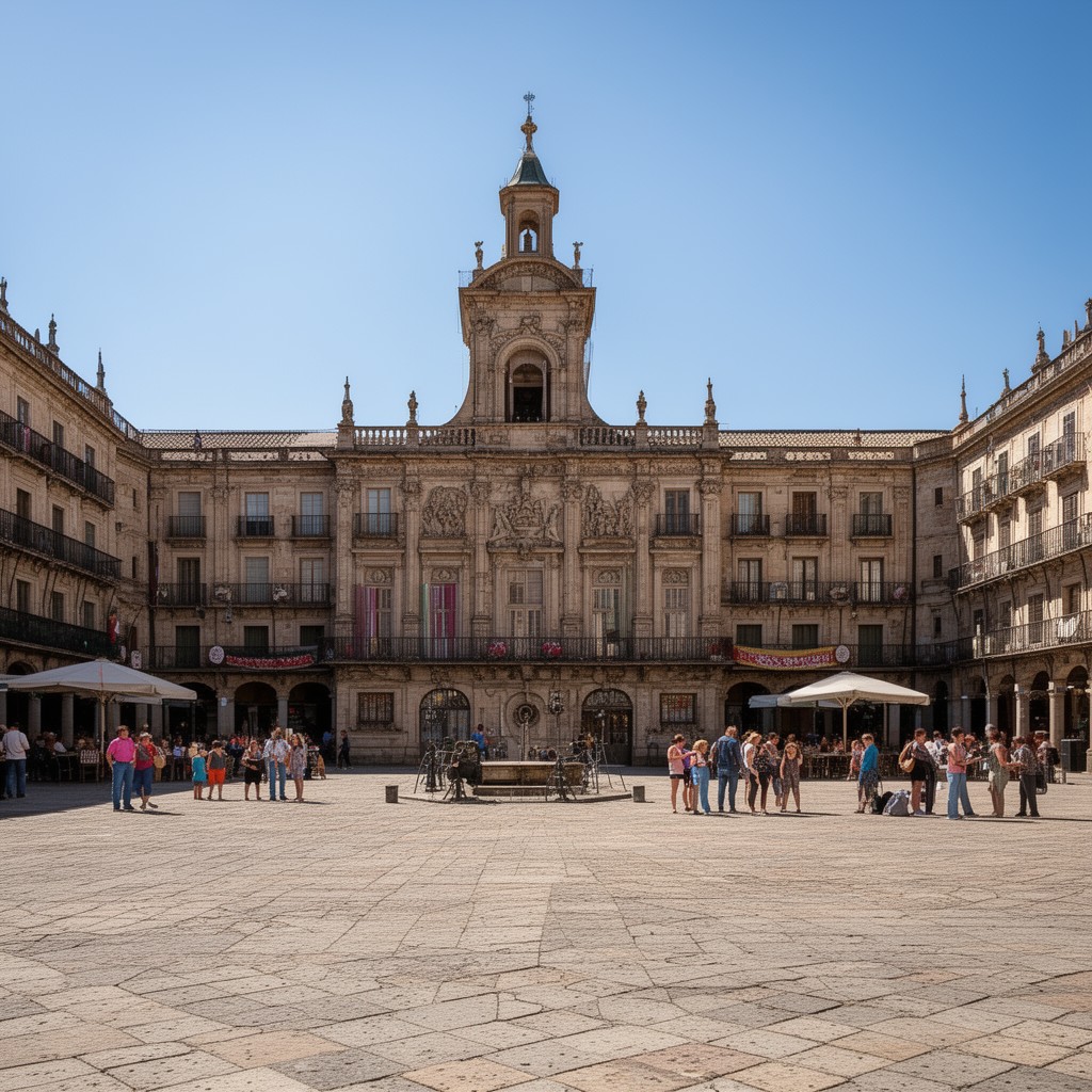 AI-generated illustration of Plaza Mayor de Valladolid