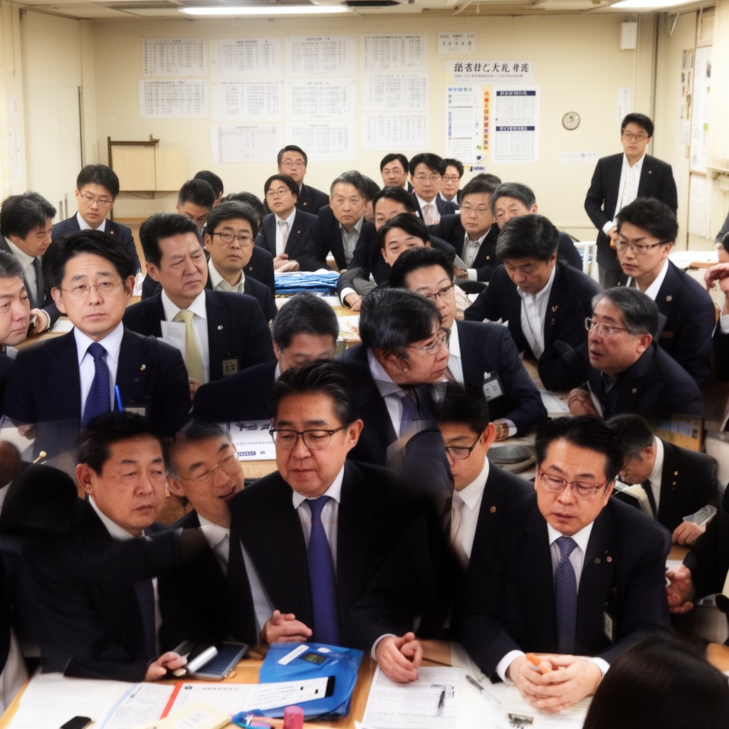 AI-generated illustration of Abe faction