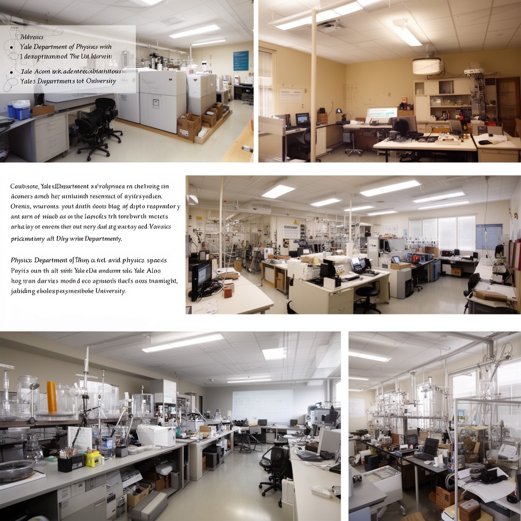 AI-generated illustration of Yale Department of Physics facilities