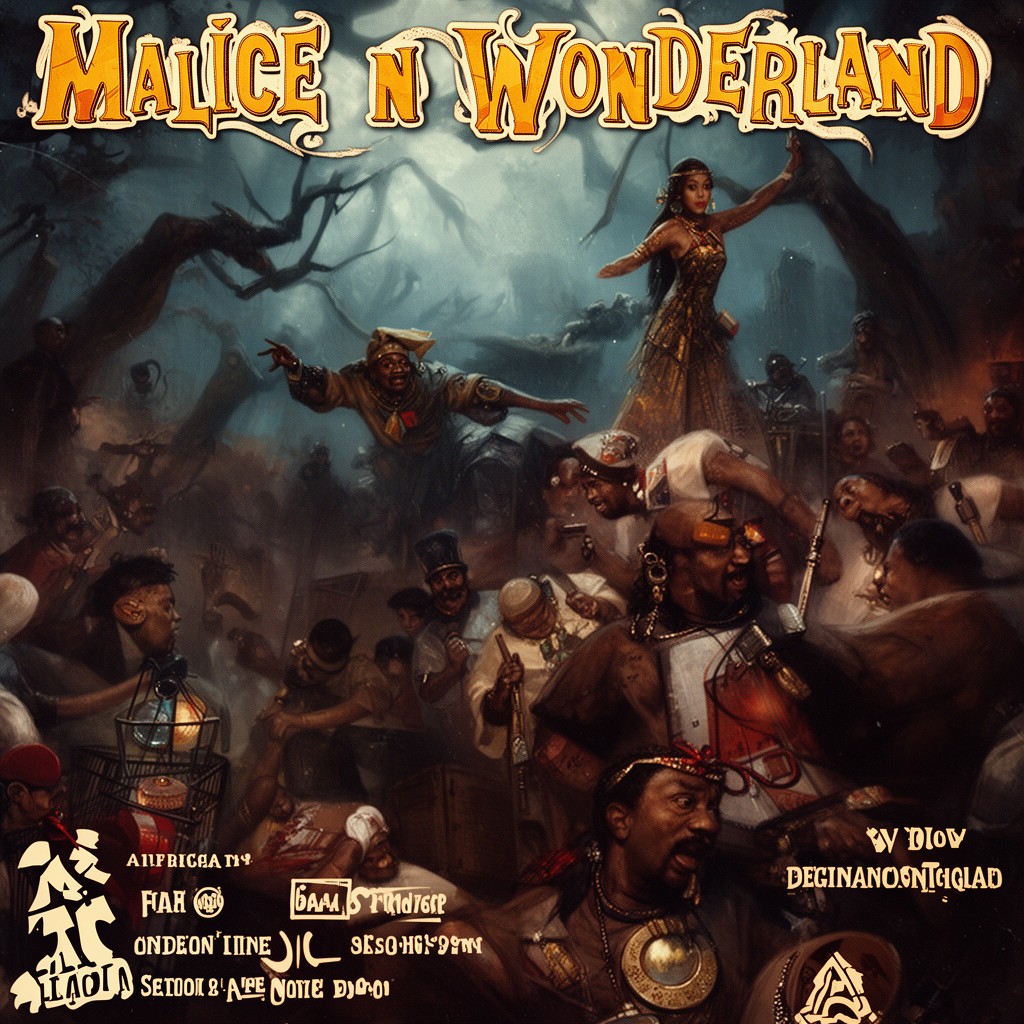 AI-generated illustration of Malice n Wonderland