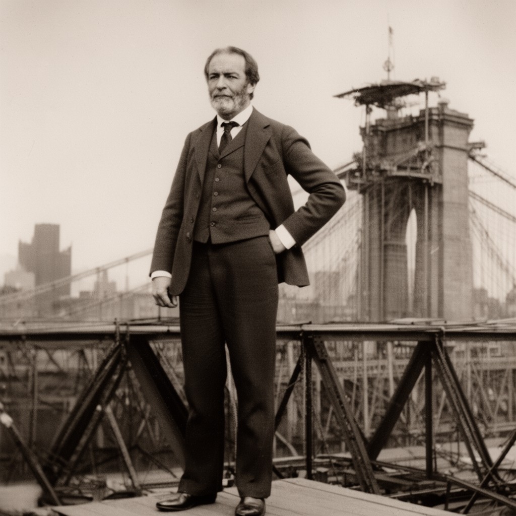 AI-generated illustration of Washington Roebling