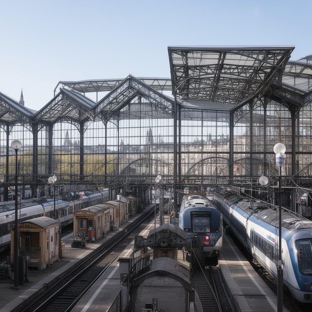 AI-generated illustration of Bruxelles-Nord / Brussel-Noord
