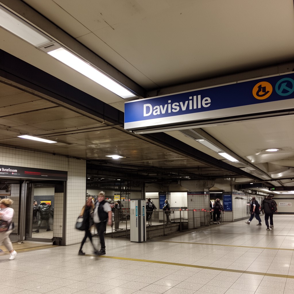 AI-generated illustration of Davisville station