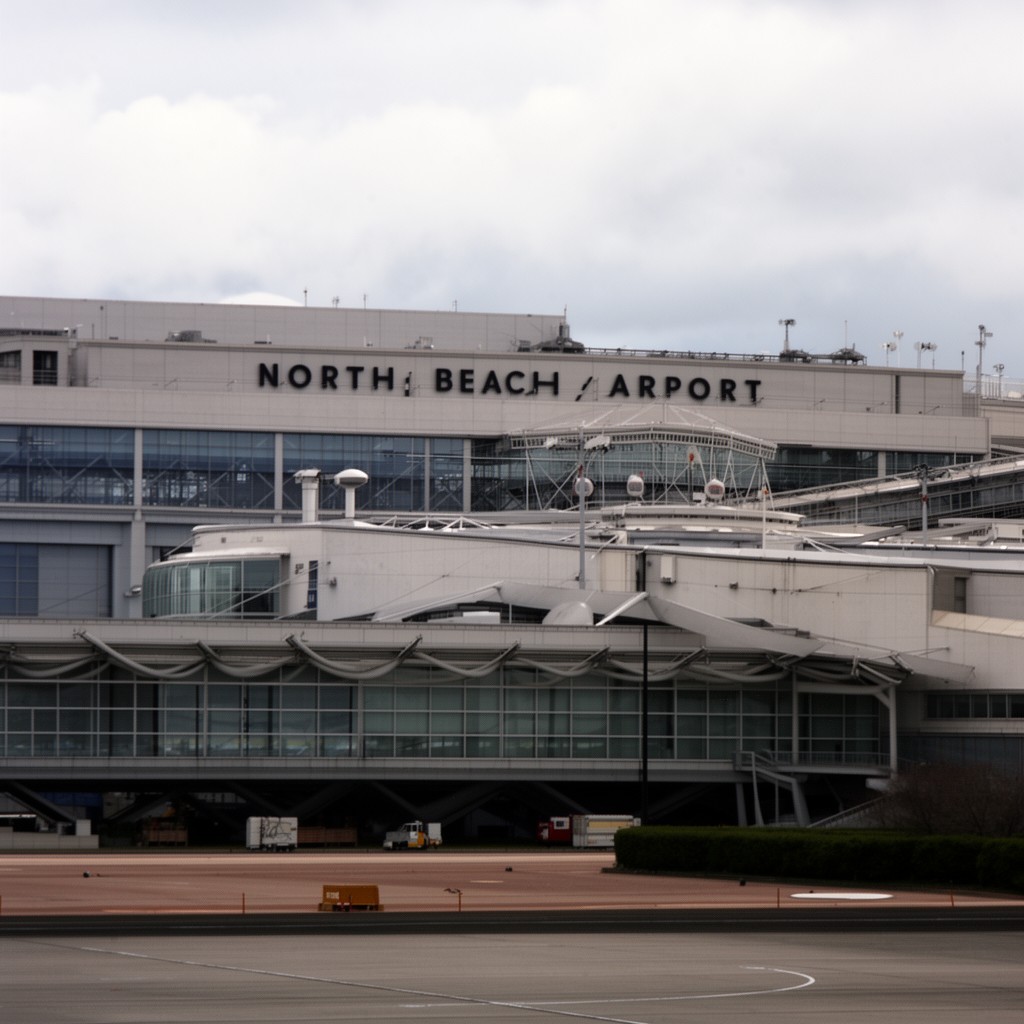 AI-generated illustration of North Beach Airport