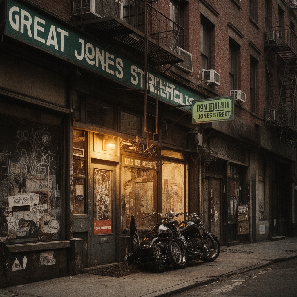 AI-generated illustration of Great Jones Street