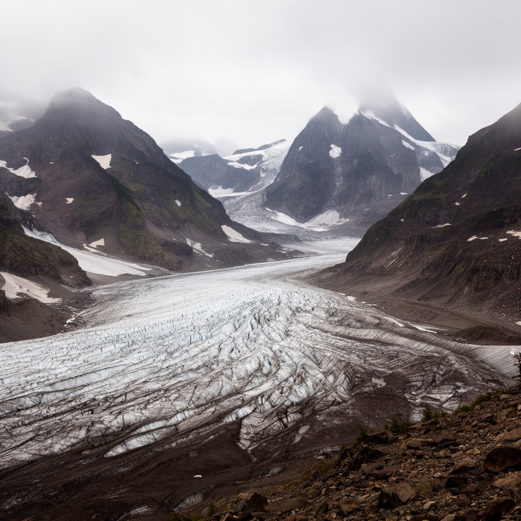 AI-generated illustration of Squaw Glacier