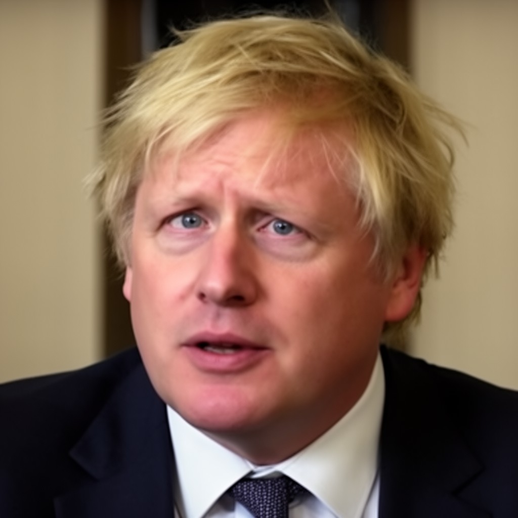 AI-generated illustration of Alexander Boris de Pfeffel Johnson
