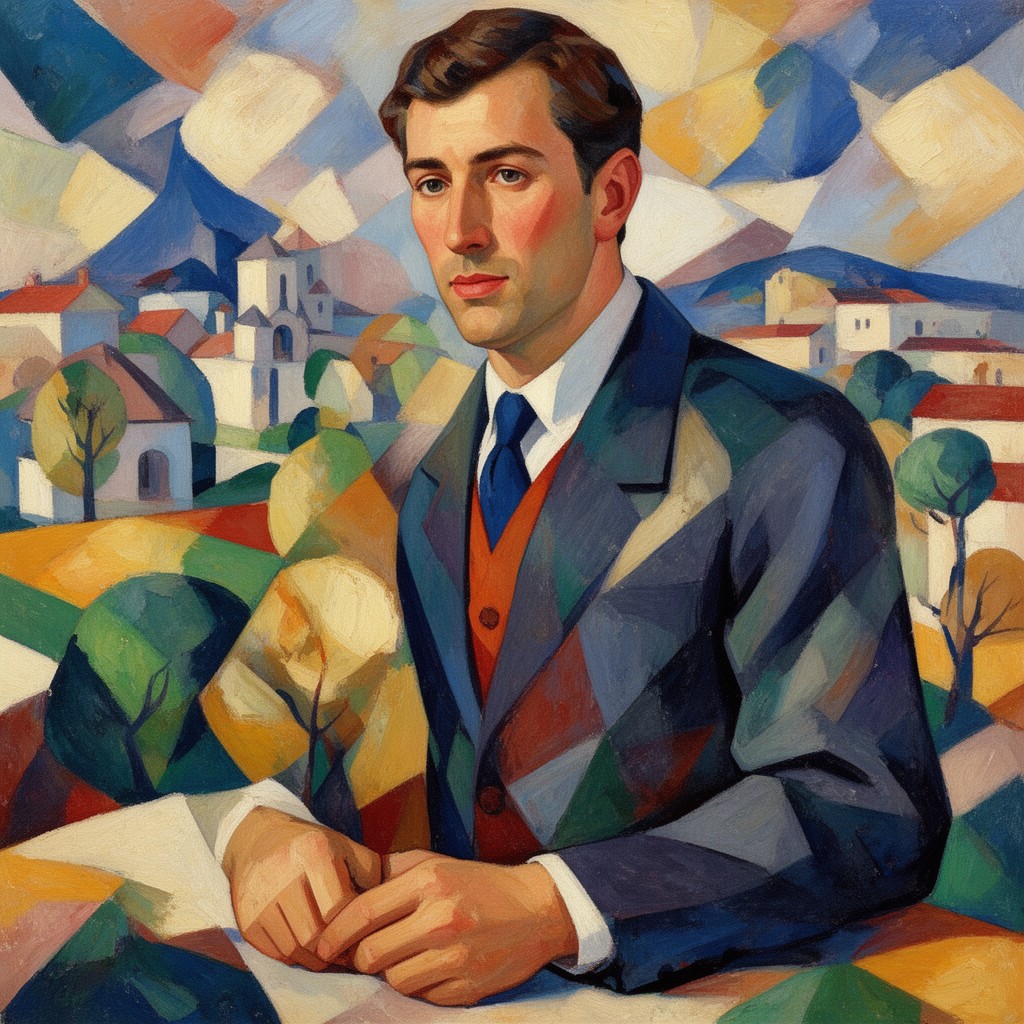 AI-generated illustration of August Macke