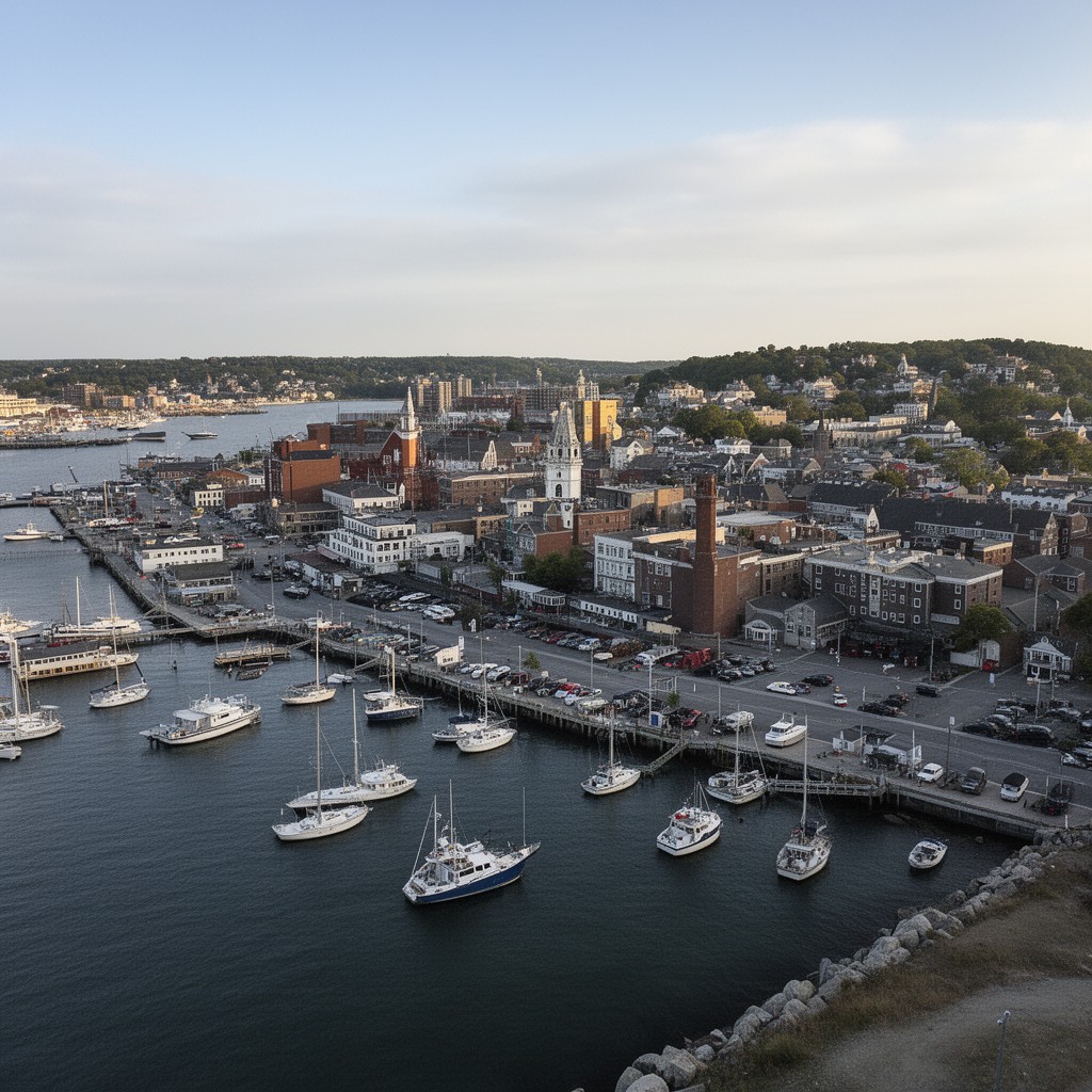 AI-generated illustration of New Hampshire Seacoast