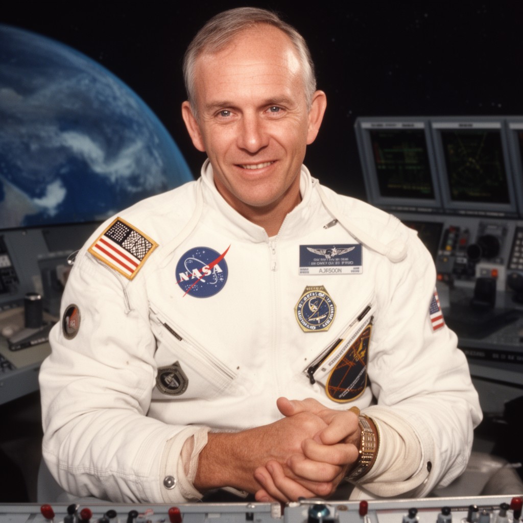 AI-generated illustration of Ken Mattingly