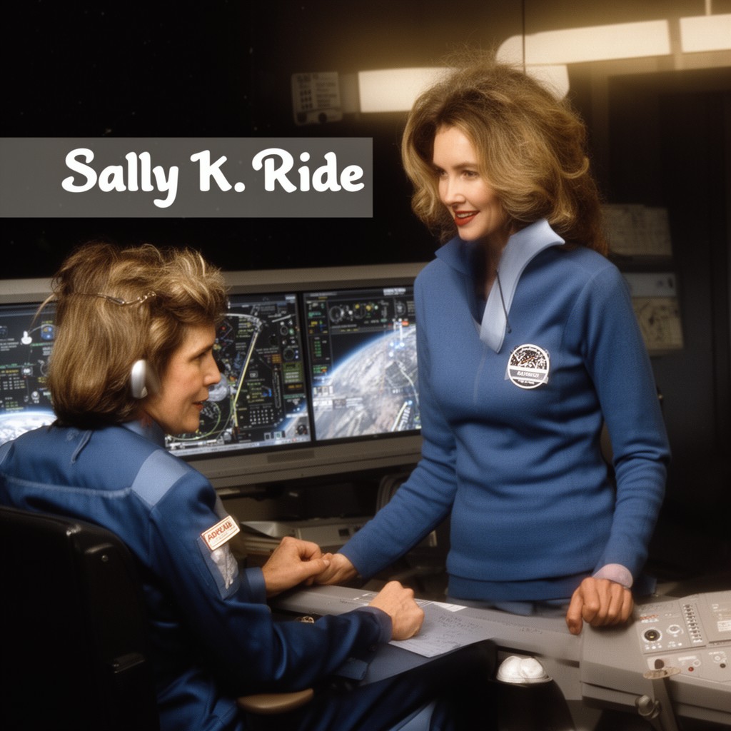 AI-generated illustration of Sally K. Ride