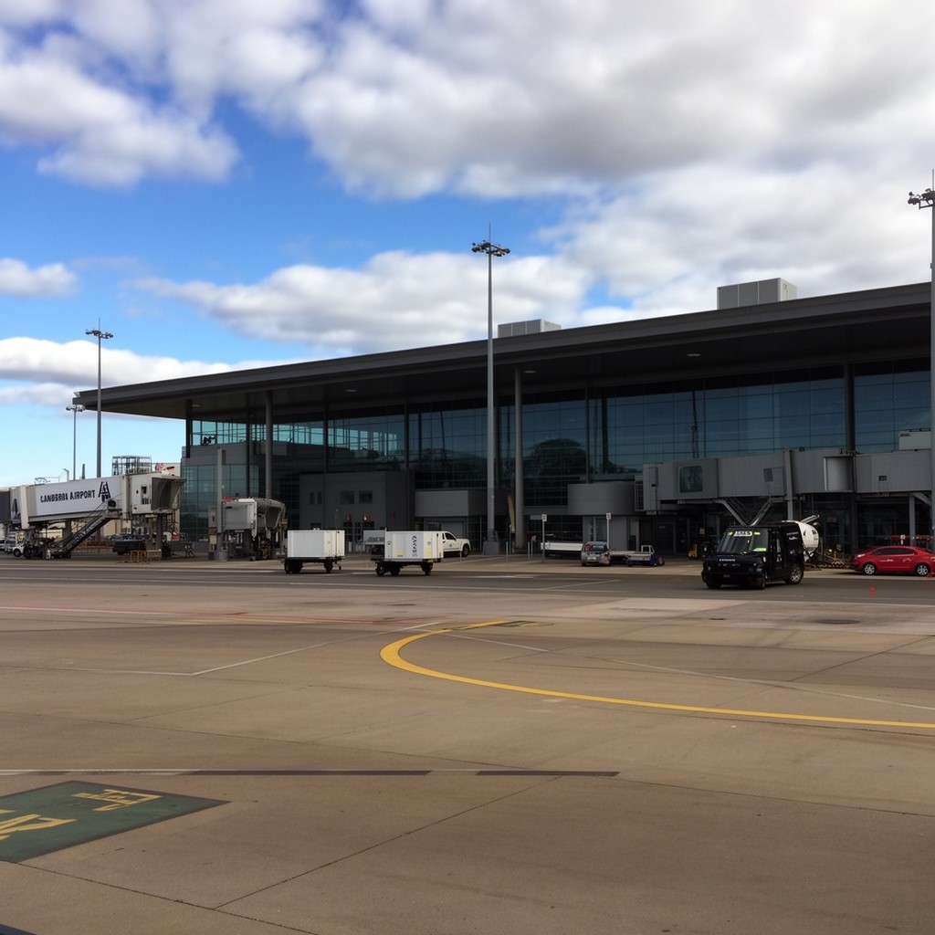 AI-generated illustration of Canberra Airport