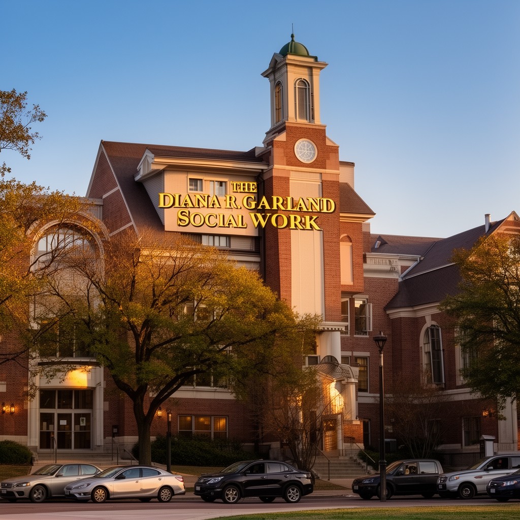 AI-generated illustration of Diana R. Garland School of Social Work
