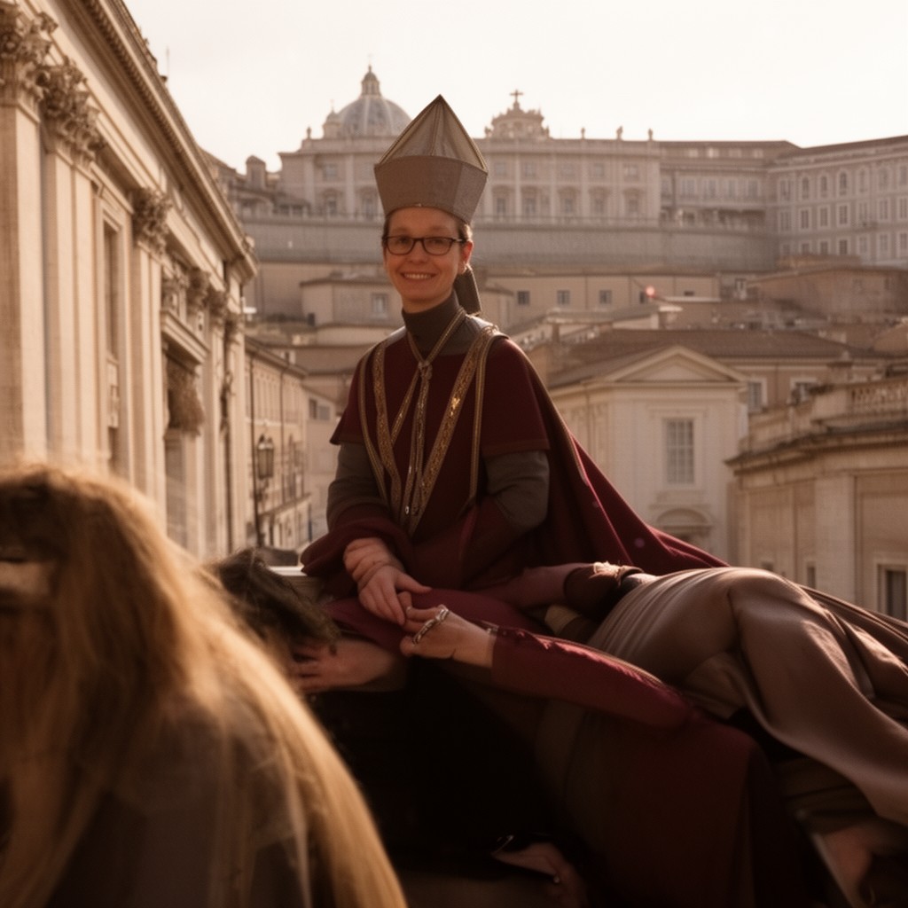 AI-generated illustration of Vatican citizen