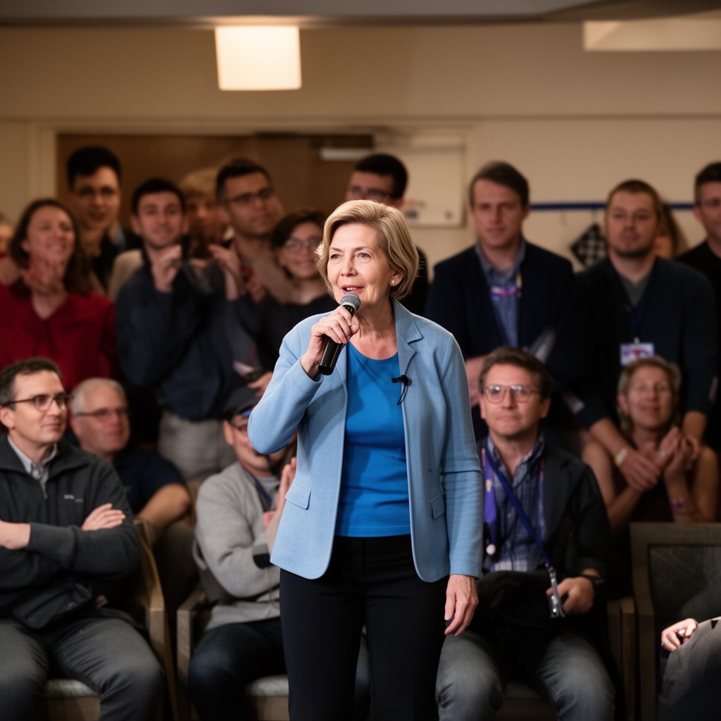 AI-generated illustration of Elizabeth Warren