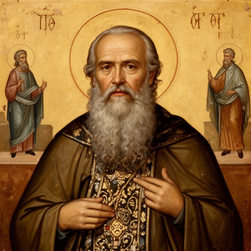 AI-generated illustration of Patriarch Sergius I of Constantinople (posthumously)