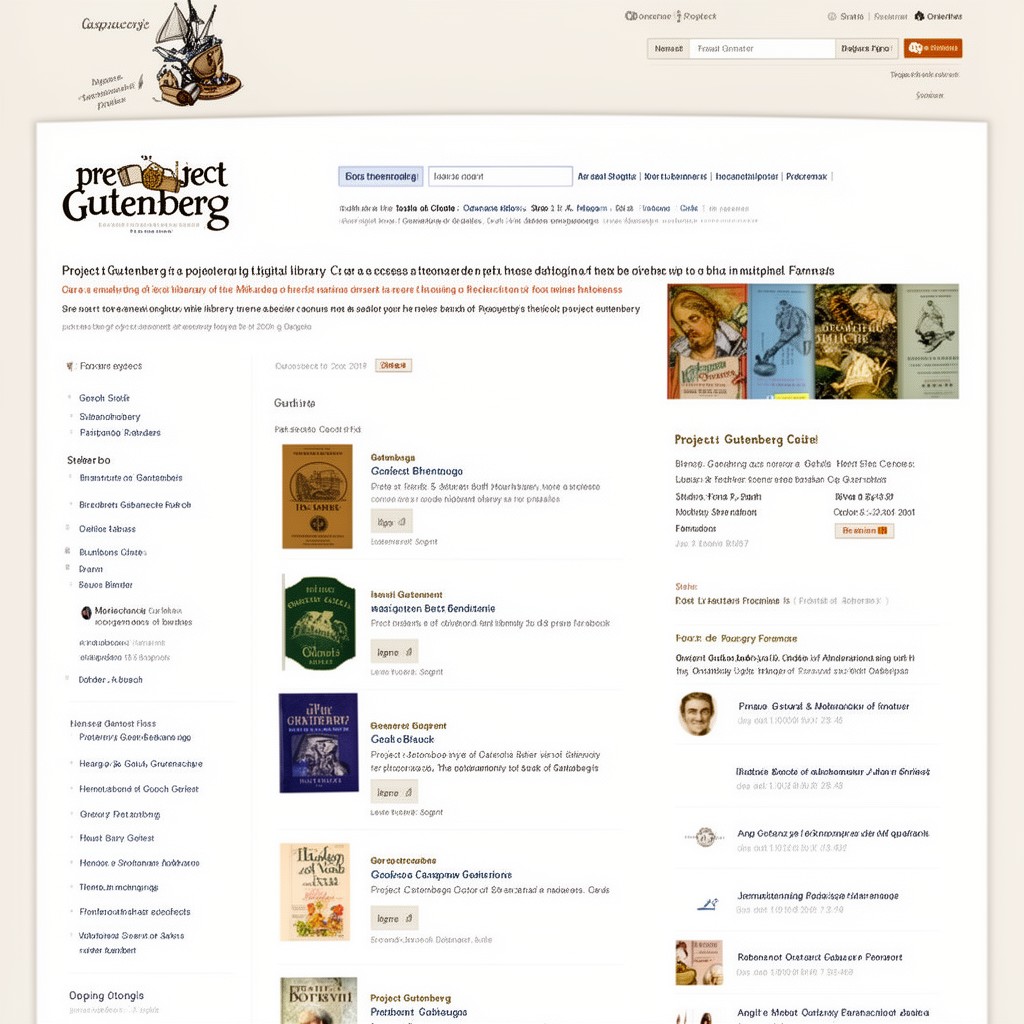 AI-generated illustration of Project Gutenberg
