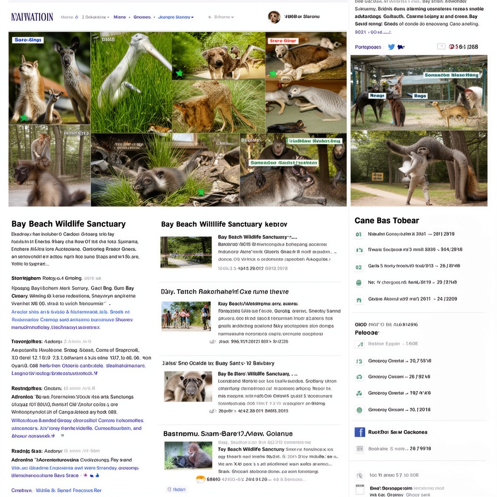 AI-generated illustration of Bay Beach Wildlife Sanctuary