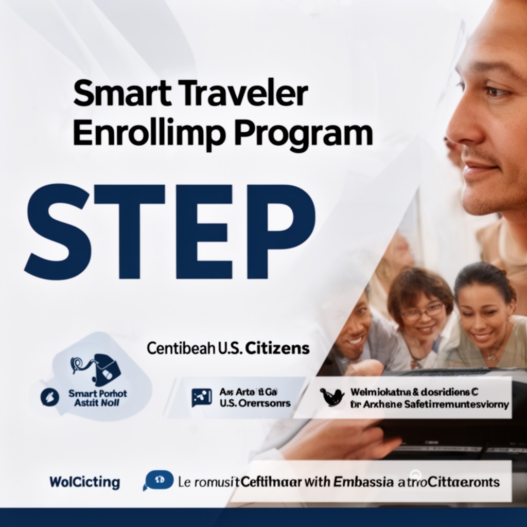 AI-generated illustration of Smart Traveler Enrollment Program (STEP) for U.S. citizens